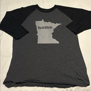 Gray and Black Long Sleeve Tee